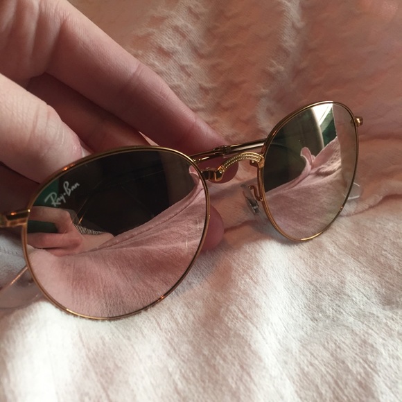 Ray-Ban Round Gradient Flash Folding Sunglasses